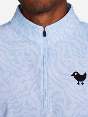 Bad Birdie Golf Drip Tide 1/4 Zip Pullover Sweater Men's 2XL Blue Performance